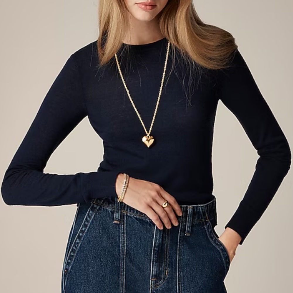 J crew Carolyn Merino wool crewneck sweater